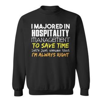 Hospitality Management Major For Back To School Sweatshirt | Mazezy