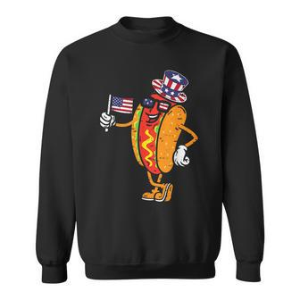 Hotdog Sunglasses American Flag Usa Funny 4Th Of July Fourth Usa Funny Gifts Sweatshirt | Mazezy