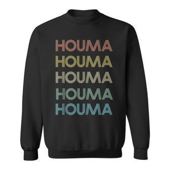 Houma Louisiana Pride Vintage State La Retro 70S Sweatshirt | Mazezy