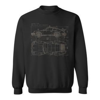 How To Build An Icon Classic Car Blueprint Drawing Design Drawing Funny Gifts Sweatshirt | Mazezy