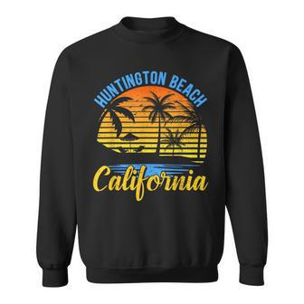 Huntington Beach Summer Vacation Tropical California California Gifts And Merchandise Funny Gifts Sweatshirt | Mazezy