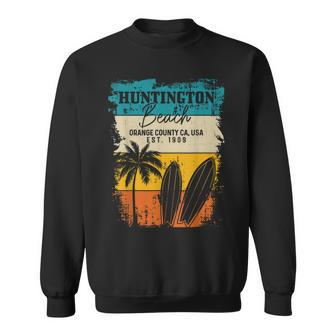 Huntington Beach Surfing Vintage Orange County California Sweatshirt - Seseable