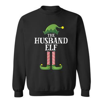 Husband Elf Matching Family Group Christmas Party Sweatshirt - Seseable