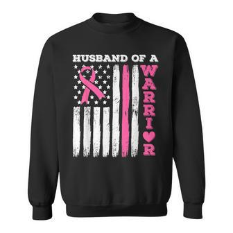 Husband Of A Warrior Breast Cancer Awareness Sweatshirt - Seseable