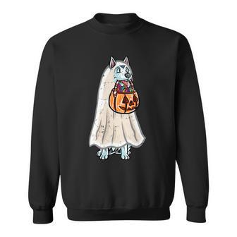 Husky Happy Halloween Costume Ghost Sweatshirt | Mazezy