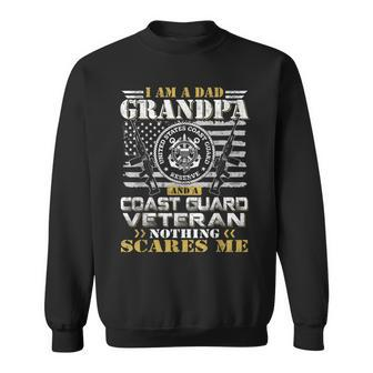 I Am A Dad Grandpa And A Coast Guard Veteran Veteran Funny Gifts Sweatshirt | Mazezy