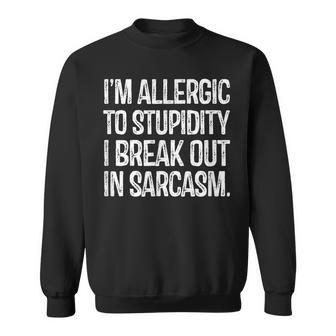 I Am A Grumpy Old Man Allergic To Stupidity Love Fa Gift For Mens Sweatshirt | Mazezy