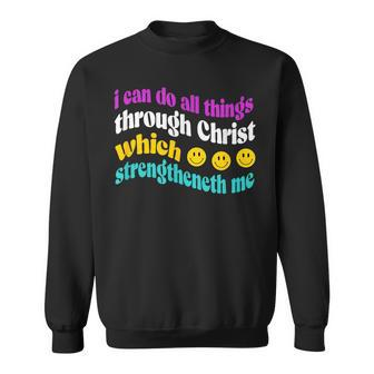 I Can Do All Things Inspirational Gift Sweatshirt - Seseable
