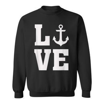 I Love Anchors - Anchor Nautical Boat Beach Ocean Lover Sweatshirt | Mazezy