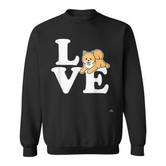 I Love Corgi Cute Dog Fluffy Butt Sweatshirt | Mazezy