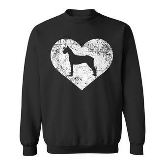 I Love Great Dane Dog Funny Cute Pet Owner Gift Sweatshirt | Mazezy