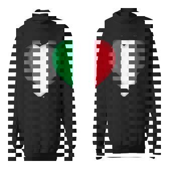 I Love Italy | Italian Flag Heart Outfit Sweatshirt | Mazezy