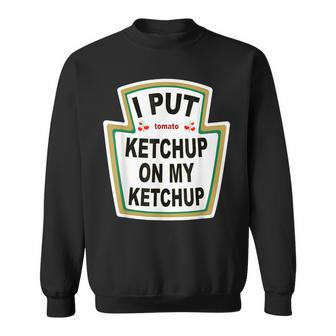I Put Ketchup On My Ketchup Vintage Halloween Costume Sweatshirt | Mazezy