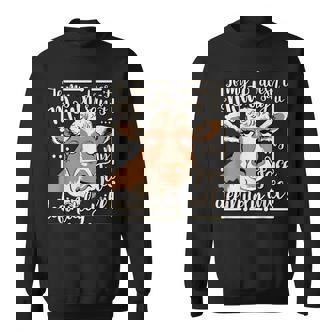 If My Mouth Doesnt Say It My Face Definitely Will Cow Sassy Sweatshirt | Mazezy