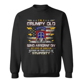 Im A Grumpy Old 82Nd Airborne Division Veteran Flag Vintage Sweatshirt | Mazezy
