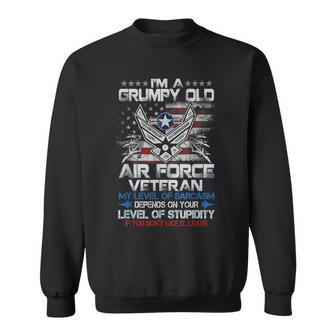 Im A Grumpy Old Air Force Veteran Mens Veterans Day Sweatshirt | Mazezy