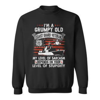 Im A Grumpy Old Coast Guard Veteran Gift Gift For Mens Sweatshirt | Mazezy