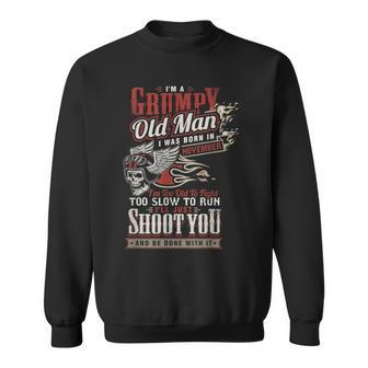 Im A Grumpy Old Man I Was Born In November Biker Dad Gifts Gift For Mens Sweatshirt | Mazezy