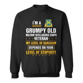 Im A Grumpy Old Military Intelligence Corps Veteran Sweatshirt | Mazezy
