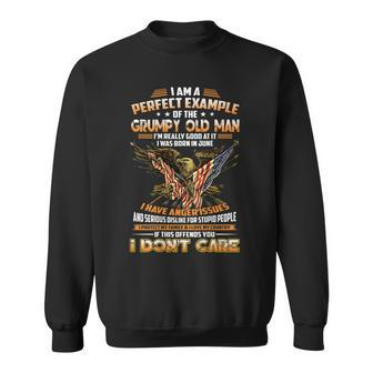 Im A Perfect Example The Grumpy Old Man Was Born In June Gift For Mens Sweatshirt | Mazezy