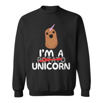 Im A Potato Unicorn Funny Potato Potatoes Gag Potato Funny Gifts Sweatshirt | Mazezy
