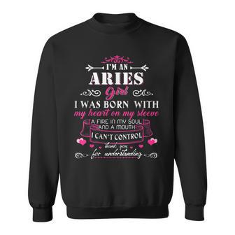 Im An Aries Woman Funny Aries Aries Funny Gifts Sweatshirt | Mazezy DE