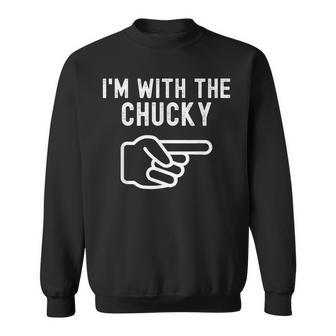 I'm With The Chucky Couples Matching Halloween Costume Sweatshirt - Monsterry CA