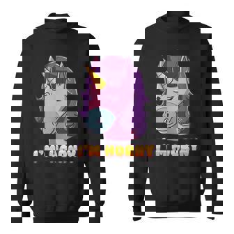 I'm Horny Unicorn Pun Horn Mythical Animal Sweatshirt | Mazezy