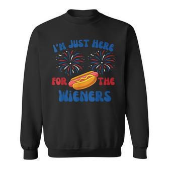 Im Just Here For Weiners Funny 4Th July Hot Dog Sweatshirt | Mazezy