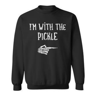 I'm With The Pickle Matching Couple Costume Halloween Sweatshirt - Monsterry CA