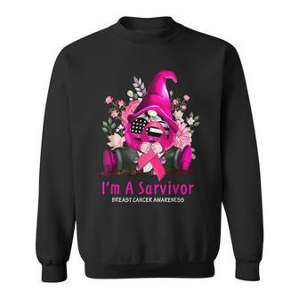 I’M A Survivor Breast Cancer Awareness Gnome Pink Ribbon Sweatshirt - Seseable