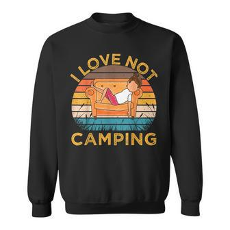 Indoorsy Girls I Love Not Camping Vintage Homebody Mom Girl Sweatshirt | Mazezy DE