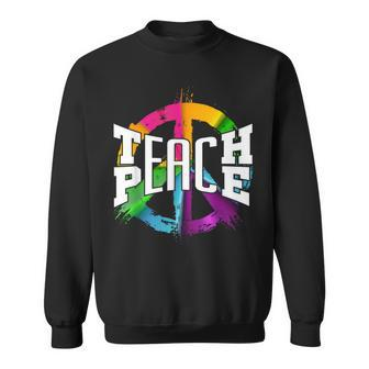 International Teach Peace Hippie Freedom Day Sweatshirt - Monsterry DE