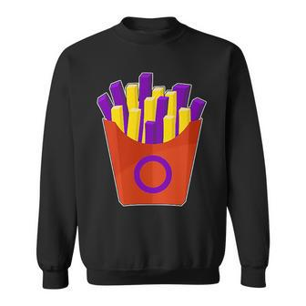 Intersex Lgbtq Potato French Fries Pocket Gay Pride Sweatshirt | Mazezy