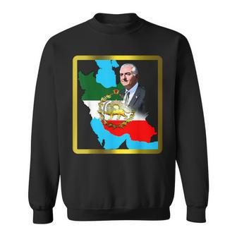 Iran's Flag With A Golden Lion And Sun With King Pahlavi Sweatshirt - Monsterry DE