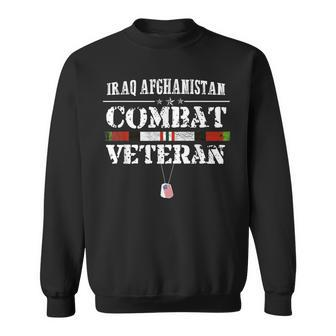 Iraq Afghanistan Combat Veteran Proud Army Military Vintage Sweatshirt | Mazezy