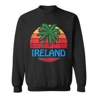Ireland Retro Summer Palm Tree Beach Souvenir Summer Funny Gifts Sweatshirt | Mazezy