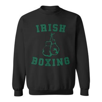 Irish Boxing Green Vintage Distressed Style Sweatshirt | Mazezy UK