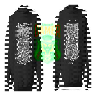 Irish Gamer Scary Angry Leprechaun Design Sweatshirt | Mazezy