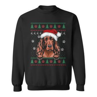 Irish Setter Christmas Ugly Sweater Dog Lover Sweatshirt | Mazezy AU