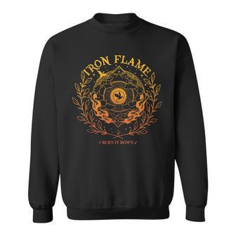 Iron Flame Born Of Down Dragon Rider Book Fourth Wing Sweatshirt | Mazezy