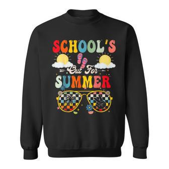 Is It Summer Break Yet Lunch Lady Last Day Of School Groovy Sweatshirt - Seseable