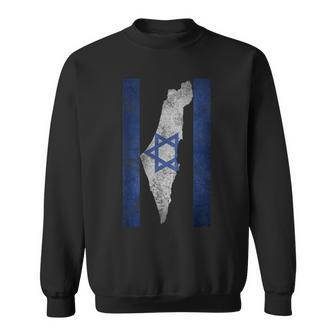 Israel Map Travel Jews Proud Jewish Israeli Flag Sweatshirt | Mazezy AU