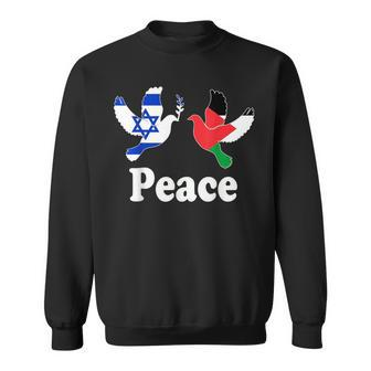 Israel Palestine Peace Friendship Pigeons Sweatshirt | Mazezy