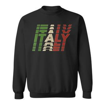 Italia Italian Flag In Letters Sweatshirt | Mazezy