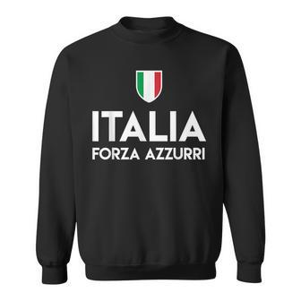 Italia Italian Jersey Forza Azzurri Sport T Sweatshirt | Mazezy