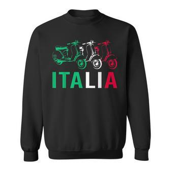 Italia Vintage Scooter Funny Italian Flag Scoot Lover Gift Sweatshirt | Mazezy