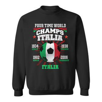 Italy Football With Cup Years For Italia Soccer Fans Sweatshirt | Mazezy