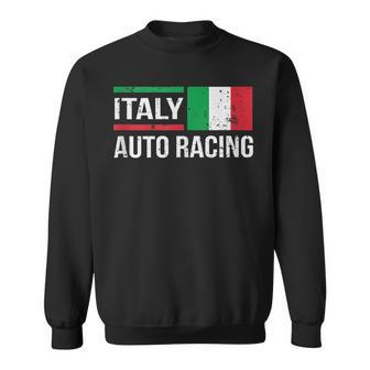 Italy Italian Flag Formula Car Auto Racing Race Fan Sweatshirt | Mazezy