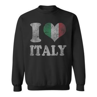 Italy Italian Flag Love Heart Italia Italiano Sweatshirt | Mazezy